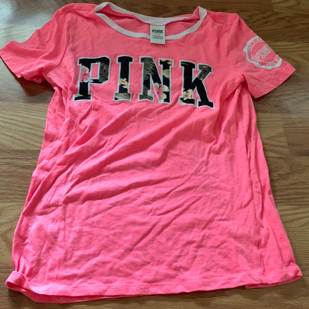 Pink floral Tee